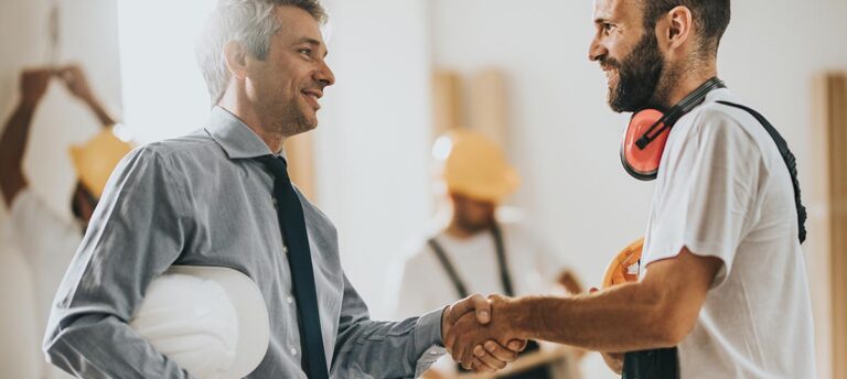 Two men shaking hands