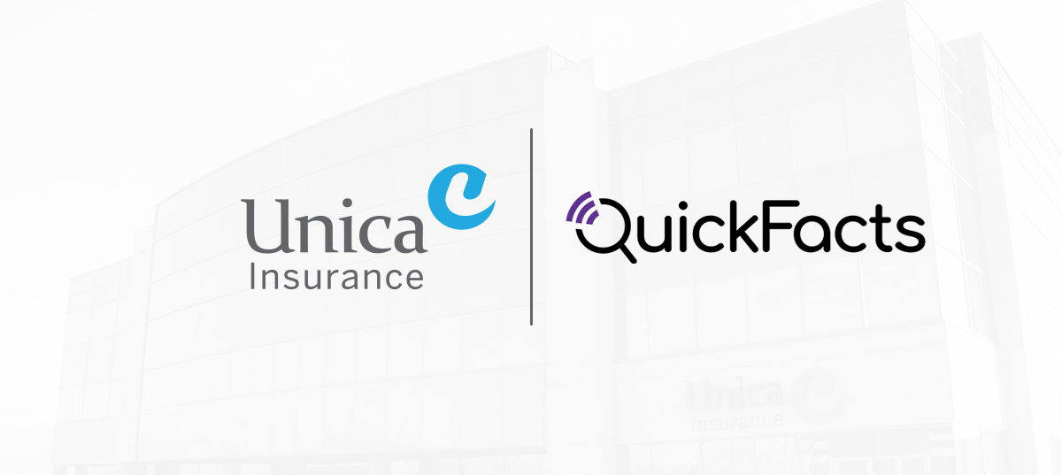 Unica Insurance and QuickFacts logos